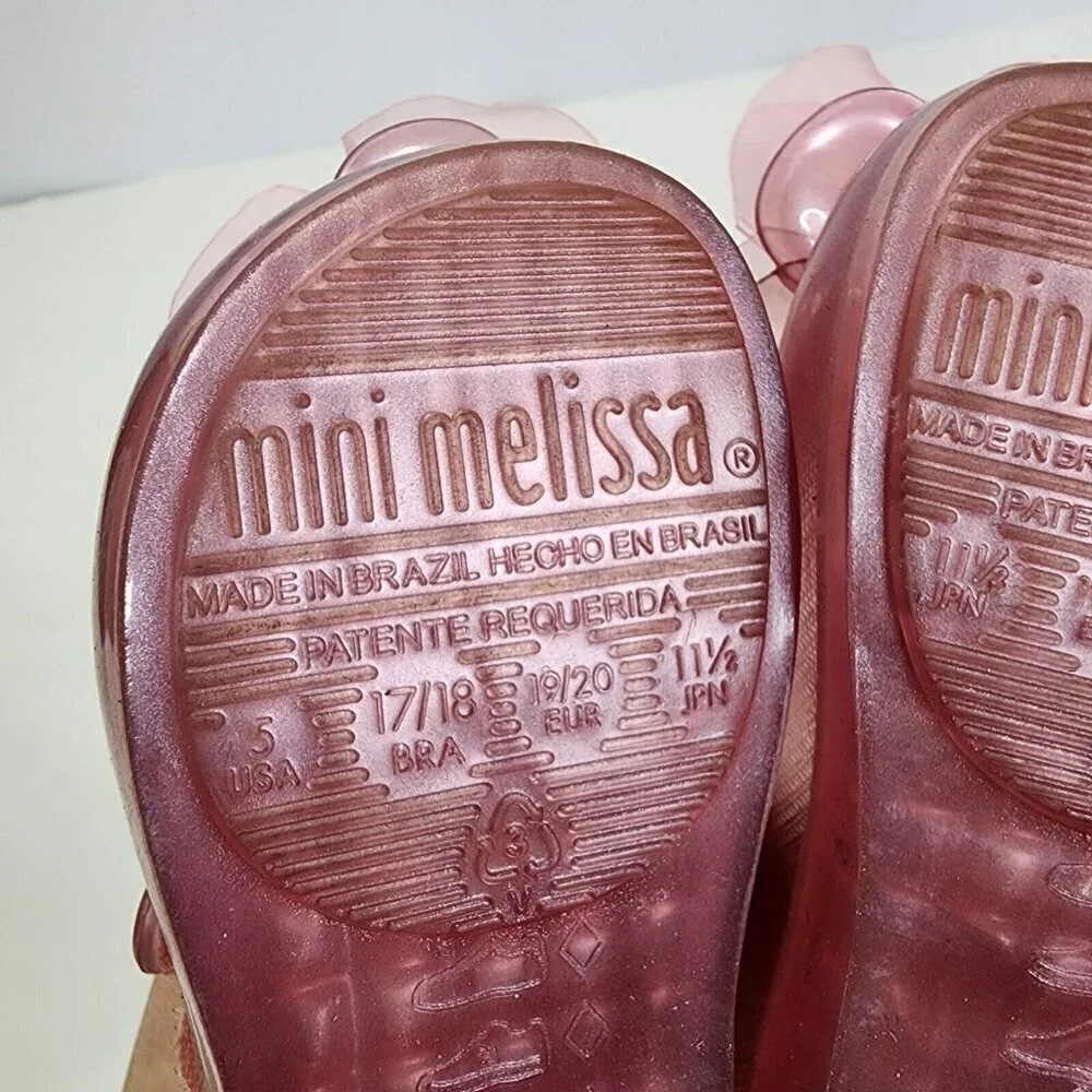 Mini Melissa Kids' Mini Ultragirl‎ Chic mary jane Flower Pink Toddler Size 5